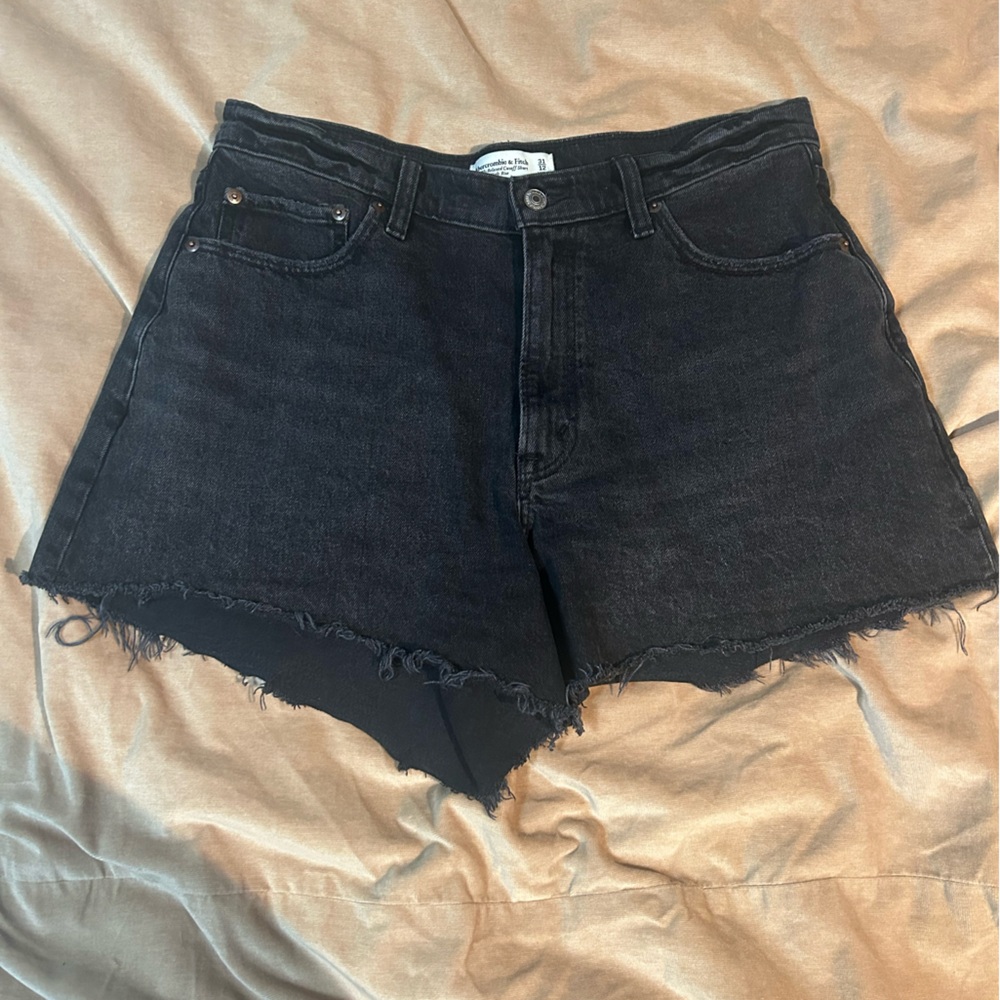 Abercrombie & Fitch Dark Gray/Black High Rise Shorts